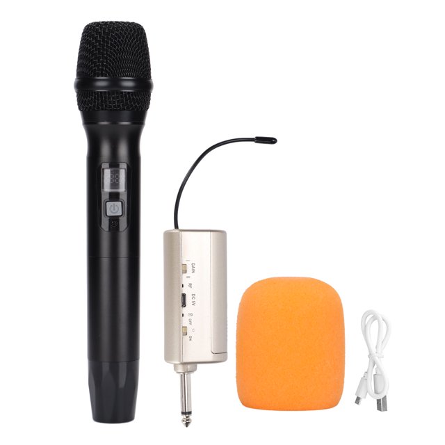 Micrófono inalámbrico UHF, juego de micrófono inalámbrico de mano para eventos de Karaoke y Iglesia