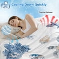 thumbnail image 3 of Blue Brown Coastal Cooling Blanket,Lightweight Breathable Summer Throw Blanket with Double Sided Cold Effect,Nautical Summer Beach Sea Turtle Picnic Blankets Bed Sheet for Hot Sleepers 50"x60", 3 of 8