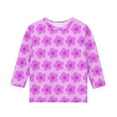 thumbnail image 5 of Ahuyic Girls Boys Blouse 3/4 Sleeve Round Neck Print Top Suit for Fall Winter,9 Years Hot Pink, 5 of 5