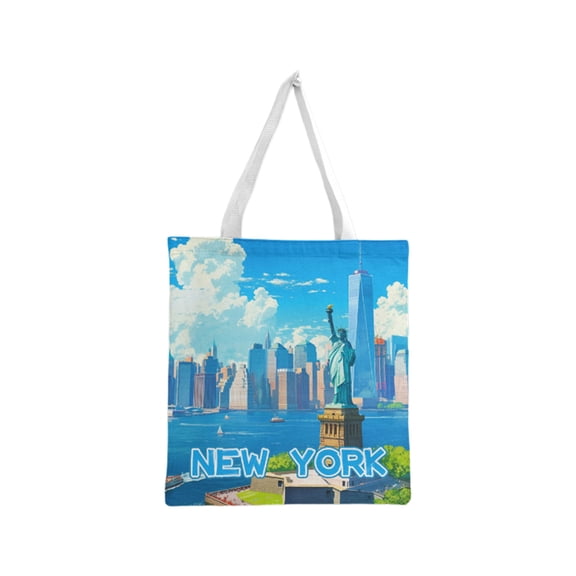 Orangide Canvas Bag New York City Tourism Commemorative - Shoulder Bag Handbag Shopping Tote, American City Travel Souvenir, Reusable Grocery Bag