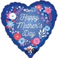 thumbnail image 2 of LOONBALLOON Mother's Day Theme Balloon Set, Standard Size Mother's Day Blue Artful Florals Balloon and 6x Latex Balloons, 2 of 2