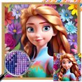 thumbnail image 1 of 5D DIY Cuentas Cuadradas Completas AB Taladro Diamante Pintura Elsa 45x45cm, 1 of 9