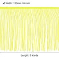thumbnail image 2 of Uxcell 5 Yards 6 Inch Chainette Fringe Trim Tassel Sewing Trim for Clothes, Lemon Yellow, 2 of 6