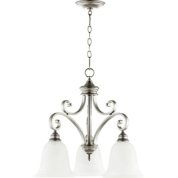 Tanners Courtyard 3 Light Nook Pendant in Bailey Street Home Home Collection Style 25 inches Wide By 21.75 inches High-Classic Nickel Finish-Faux