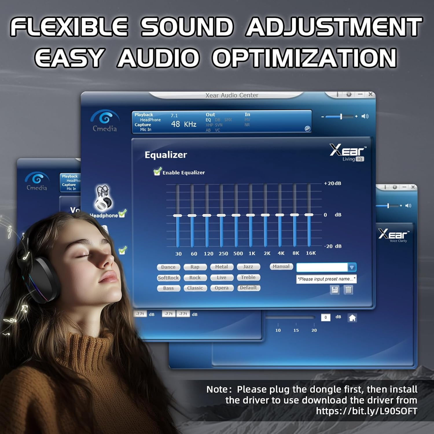 ATTACK SHARK L90 Ultralight RGB Wireless Gaming Headset with Plug-in Microphone,Bluetooth 5.3 & 2.4G Wireless & Wired Headphone, 7.1 Surround Sound for Xbox One Series, PS4,PS5 & PC (Black)