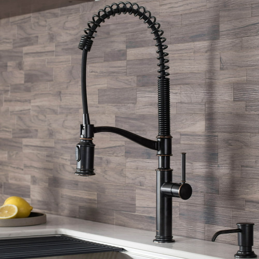 Kraus Sellette™ Commercial Style PullDown Kitchen Faucet in Oil Rubbed
