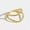 Gold, variant on 925 Sterling Silver Simple Weave Lines Knuckle Midi Pinkie Open Ring F0390-Gold-5 - adjustable