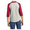 thumbnail image 3 of Yellow Rooster Youth Colorblock Raglan Jersey Heather Grey/ Red S, 3 of 7