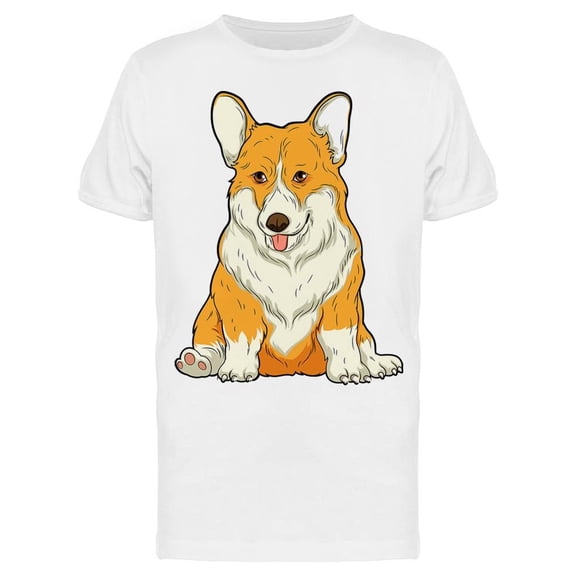 Funny Corgi, Sitting Tee Men's -Image by Shutterstock