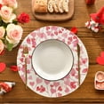 thumbnail image 5 of Set de 4 Individuales Redondos Corazones Rosas de Amor de 35 cm para Decoración Romántica de Mesa y Celebraciones, 5 of 5