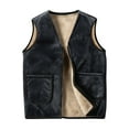 thumbnail image 4 of Hvyesh Mens Womens Winter Sherpa Fleece Lined Vest Sleeveless Zip Up Gilet Warm Plus Size Waistcoat Cozy Outdoor Travel Vest Jacket, 4 of 4