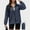 Navy, variant on EGNMCR Womens Plaid Shacket Jacket Rain Jacket Women Lightweight Zip Up Outerwear Long Sleeved Jackets With Hood Packable Raincoat Coats With Pockets And Storage Bag Women Coat