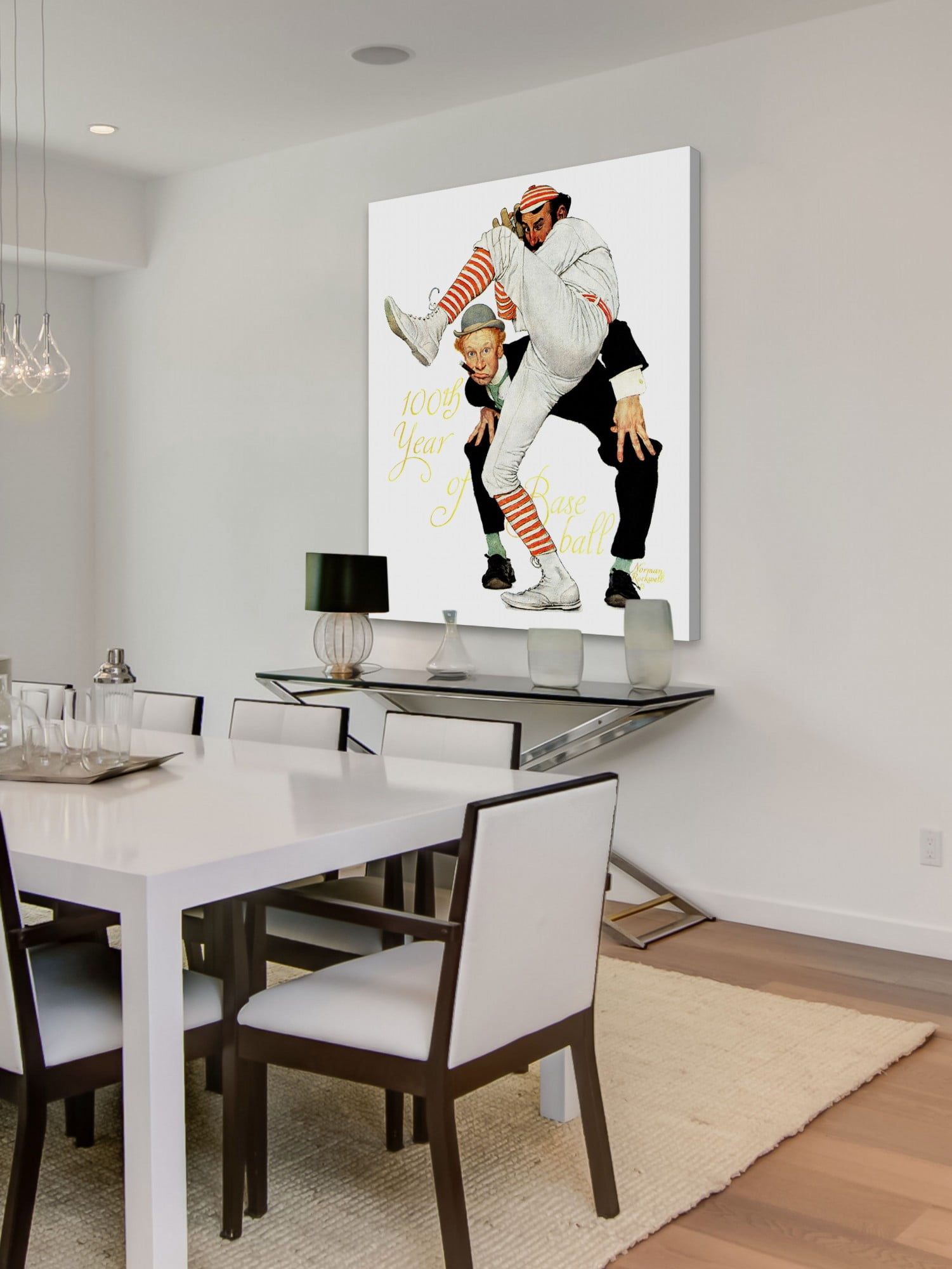 Marmont Hill 100th Anniversary of Baseball by Norman Rockwell Painting Print on Canvas