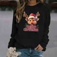thumbnail image 2 of Uootdi Christmas Sweatshirts for Women Christmas Trees Snowflake Snowman Reindeer Sequined Print Gift Blouse Long Sleeve T Shi rts for Women, 2 of 4