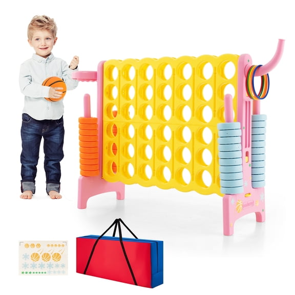 Infans 4-to-Score Game Set 4 in A Row Jumbo w/Storage Carrying Bag Sticker for Adult Kids