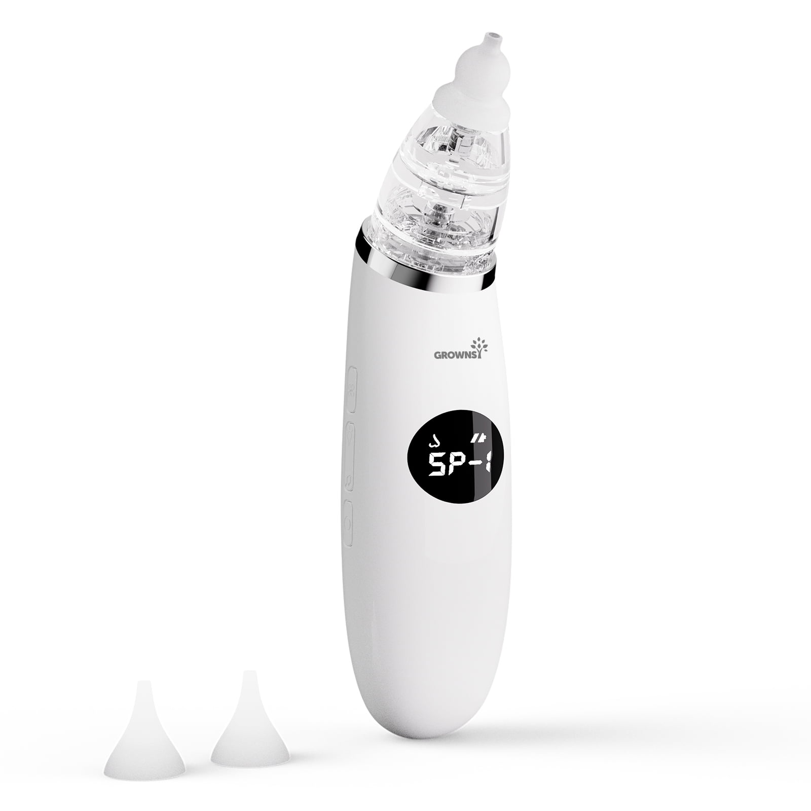 GROWNSY Baby Nasal Aspirator – Electric Baby Nose Sucker with 3 Silicone Tips, Booger Sucker for Newborn to Toddler with Music & Light Function
