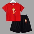 thumbnail image 5 of Juego de verano para niños, lucha, anime, cosplay, traje para niños y adolescentes, ropa de calle, camiseta de manga corta y pantalones cortos, conjunto deportivo de 2 piezas, trajes sueltos, 5 of 5