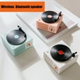thumbnail image 1 of Gwong Electrónica Mini disco de vinilo retro inalámbrico Bluetooth-Compatible con altavoz de altavoz Control de control de música aux, 1 of 7