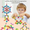 thumbnail image 1 of 60/100/200Pcs Block Toys 3D Design Three-dimensional Rotating Fun Stable Color Recognition Multicolor Plum Blossom Building Blocks Birthday Gift, 1 of 7