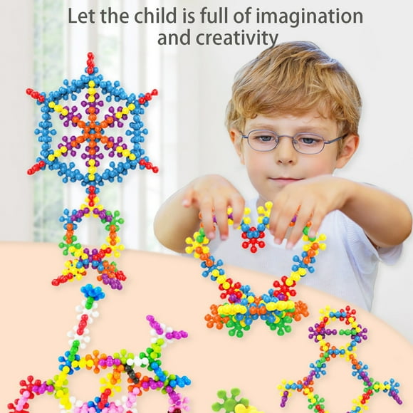 60/100/200Pcs Block Toys 3D Design Three-dimensional Rotating Fun Stable Color Recognition Multicolor Plum Blossom Building Blocks Birthday Gift