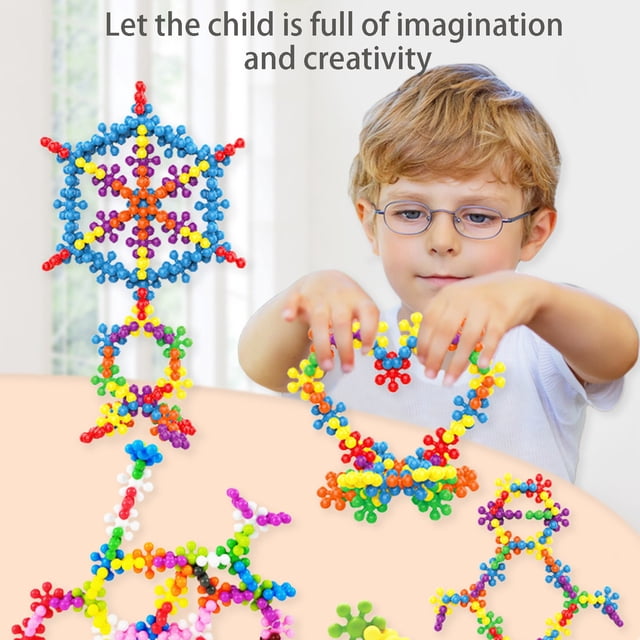 60/100/200Pcs Block Toys 3D Design Three-dimensional Rotating Fun Stable Color Recognition Multicolor Plum Blossom Building Blocks Birthday Gift