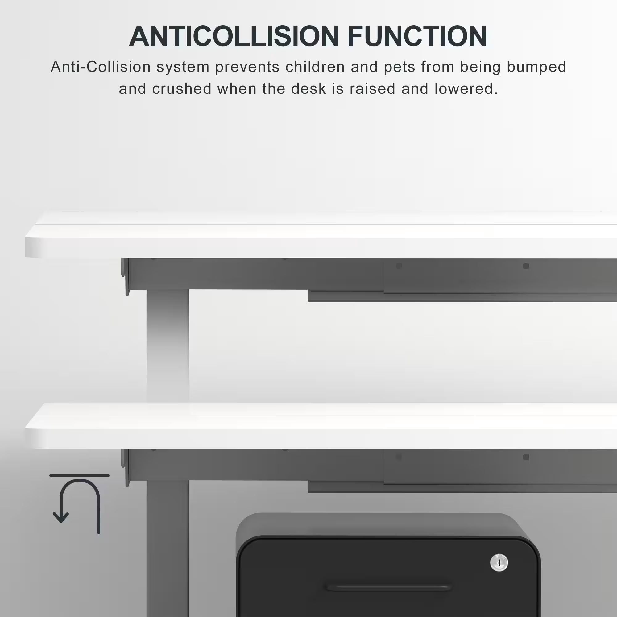 MAYEERTY Electric Standing Desk Adjustable Height 28"-45", Home Office Ergonomic Computer Workstation with Memory Control Panel, Quiet Motor, for Study Room & Gaming
