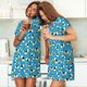 thumbnail image 4 of Easygdp Flying Bees Camisón de manga corta para mujer, informal, estampado, 4 of 6