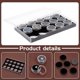 thumbnail image 4 of Caja de almacenamiento para 15 gemas, joyero, estuche para anillos de diamantes, con tapa transparente y forro de terciopelo negro., 4 of 6