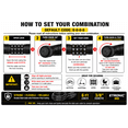 thumbnail image 6 of ETRONIC M6 2-Pack Bike Cable Lock, 6 ft Resettable Combination Bicycle Lock with Mounting Bracket, Black, 6 of 14