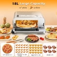 thumbnail image 6 of LMVVC Professional Electric Indoor Pizza Oven, Silver, 1800 W, Digital Temperature Controls, 6 of 8