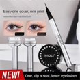 thumbnail image 2 of Lápiz delineador de ojos de doble cabezal para pestañas inferiores, 2 en 1, resistente al agua y al sudor, maquillaje profesional de alta calidad, color marrón, 2 of 5