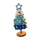 thumbnail image 1 of Kit de árbol de Navidad tejido a mano, con materiales completos y luz para escritorio y hogar. Azul, 1 of 9