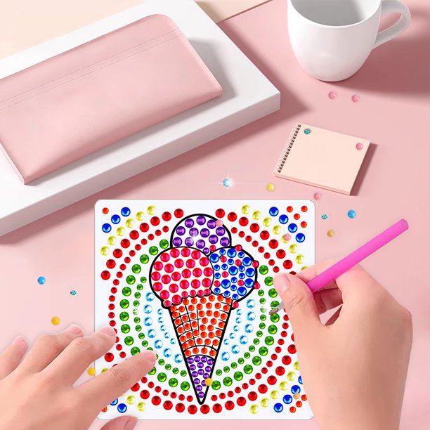 Cuadros Decorativos Kits de pegatinas de pintura de diamante DIY regalo creativo para niños (BT367) Wdftyju embutido en tela