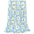 thumbnail image 2 of Pofeuu Daisies Flowers Print Ultra-Soft Micro Fleece Blanket,for Bed Or Sofa,All Season Throw Blankets Flannel Blanket-80"x60", 2 of 7
