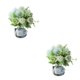 thumbnail image 3 of Flores artificiales Matsuzay 2 piezas Verde peonía+negro, 3 of 6