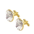 thumbnail image 2 of Tree Stylish Men's Cufflink Set for Formal Attire, Made of Stainless Steel, for Business Meetings and Events, 2 of 6