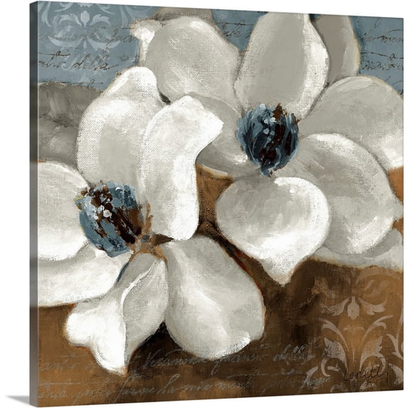 Great BIG Canvas | "White Magnolias II" Canvas Wall Art - 30x30