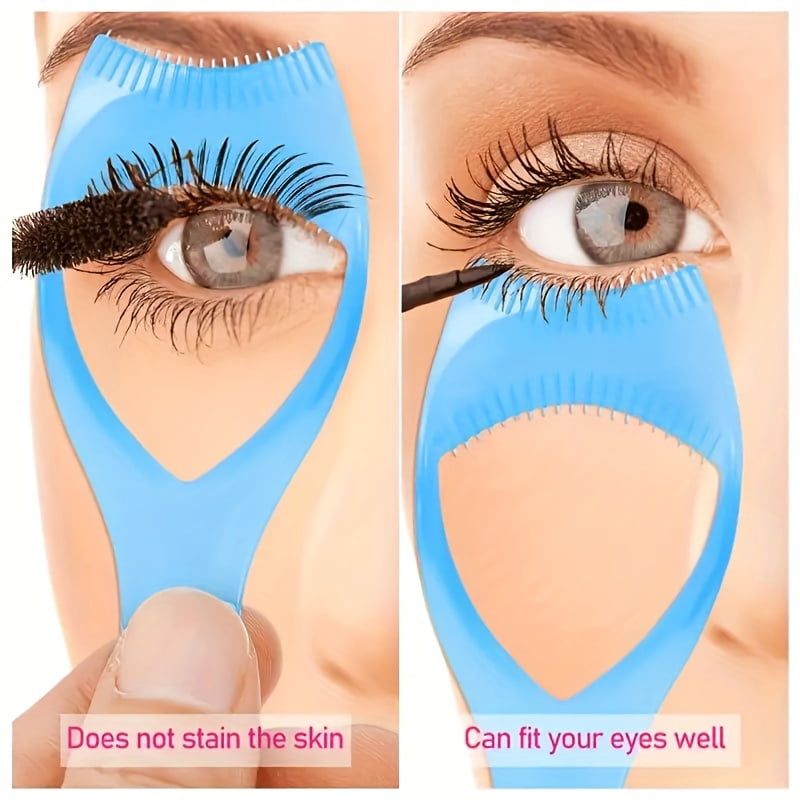 1pc Premium Mascara Shield Buddy - 3-in-1 Upper Lower Mascara Applicator Tool with Lash Guard, Unscented, Easy to Use, No Mess, Clump-Free, and Precise Application for Perfect Eyelashes