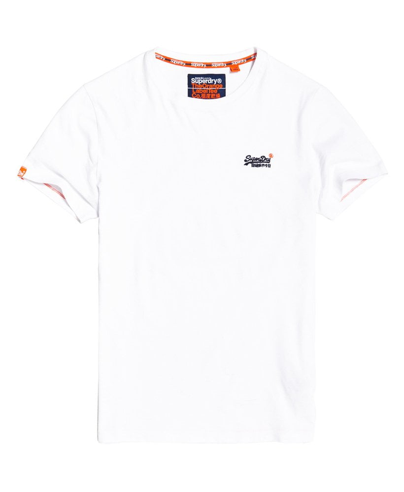 Mens Orange Label Vintage Embroidery T-Shirt Optic White