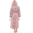 thumbnail image 4 of 2023 Fleece Bathrobe Women Soft Dressing Gown Hooded Fluffy Towling Bath Robe-1, 4 of 5