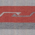 thumbnail image 5 of 7' X 10' Gray and Red Southwestern Handmade Area Rug With Fringe, 5 of 5