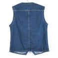thumbnail image 3 of YM YOUMU Women Denim Vest V-neck Single-breasted Sleeveless Waistcoat, 3 of 5