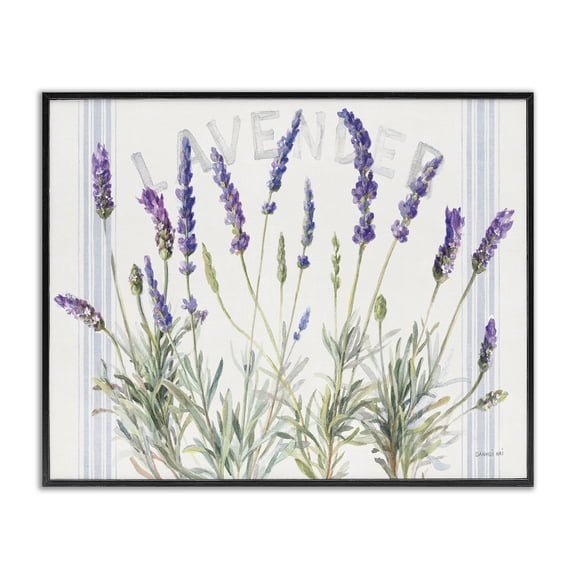 Stupell Industries Shabby Chic Lavender Floral Cluster Black Framed Giclee Art, 14 x 11, by Danhui Nai