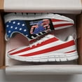 thumbnail image 3 of American Flag Shoes for Men Women Running Sneakers Breathable Casual Sport Tennis Shoes White Size 8.5, 3 of 5