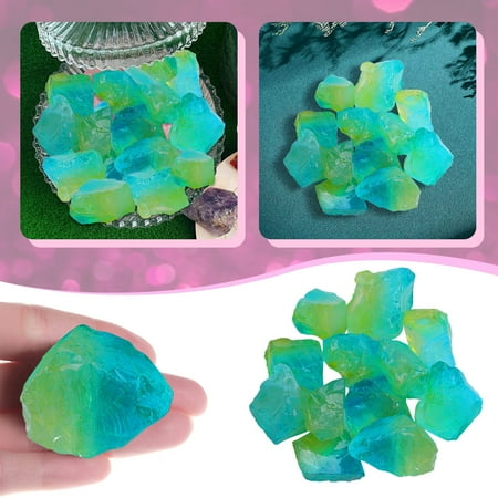 

ãTOTOãHome Decor Decorative Stones Natural Rough Stone Electroplating Spray Paint Colorful Pendant Jewelry