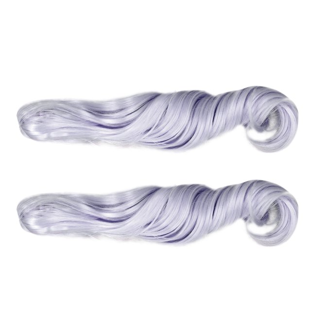 2Pcs Soft Silk Roman Curly Doll Hair Wig, Clip Type Curly Hair Weft, for Doll Modification
