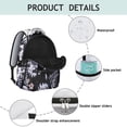 thumbnail image 4 of "Floral Escape Backpack with Sunflower Details - Waterproof School Backpack for Women, Includes Dedicated Laptop Compartment & Side Water Bottle Pocket", 4 of 6