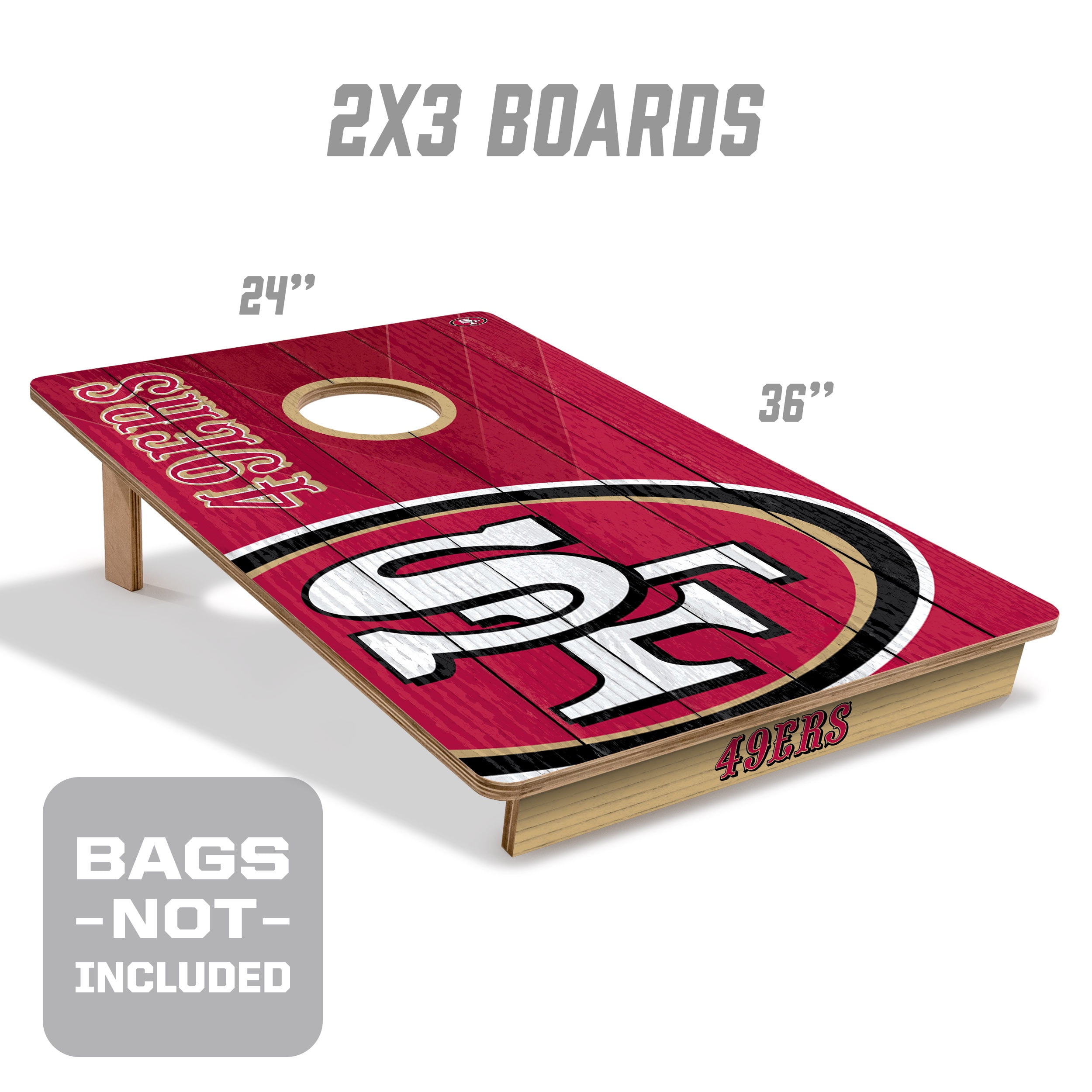 YouTheFan NFL San Francisco 49ers 2' x 3' Cornhole Game No Bags