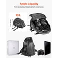 thumbnail image 2 of Bolsa trasera para moto VEVOR 10L, impermeable, tela Oxford negra, 2 of 9
