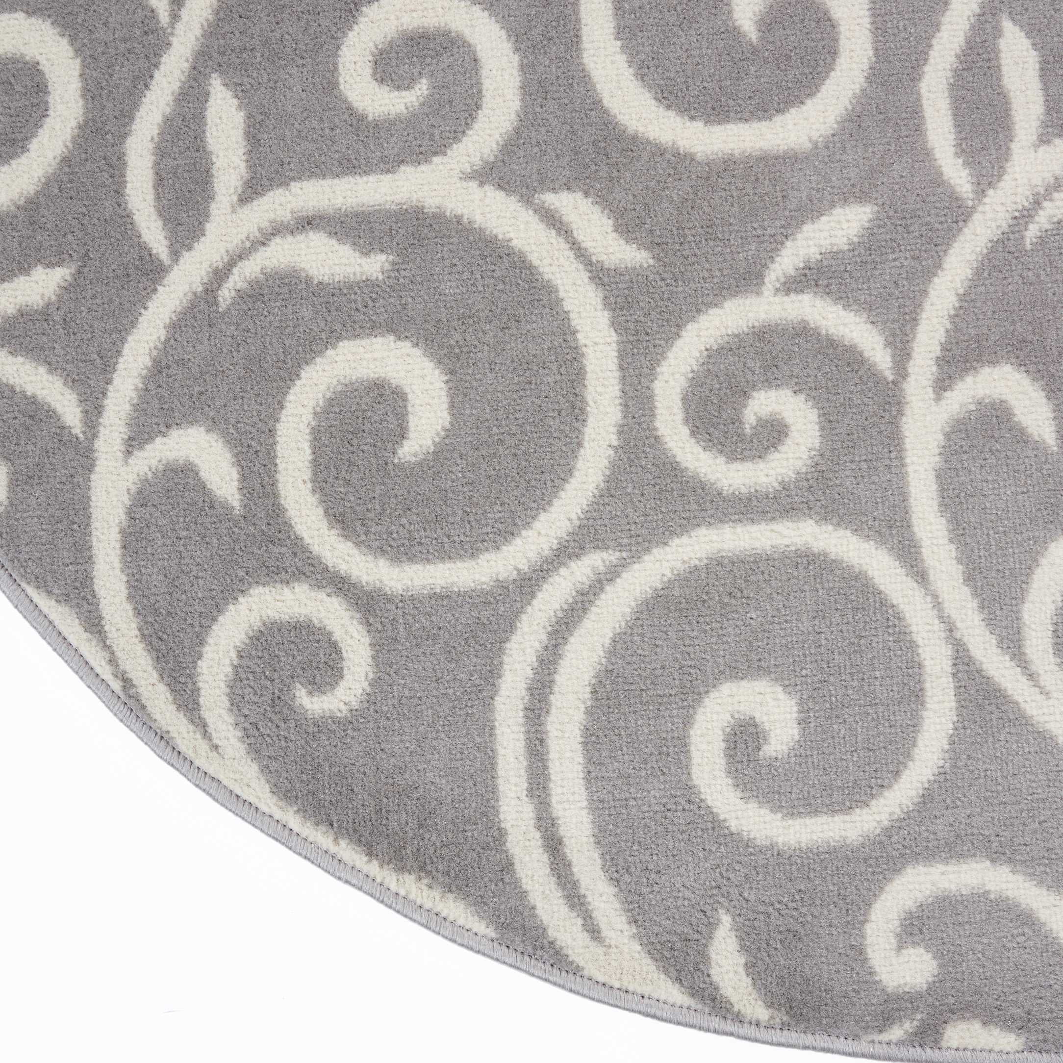 Eclectic Essentials Gray Bohemian Botanical Area Rug